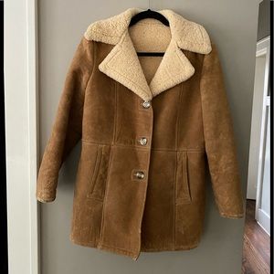 Absolutely beautiful VINTAGE Sherpa | Leather Coat SzM